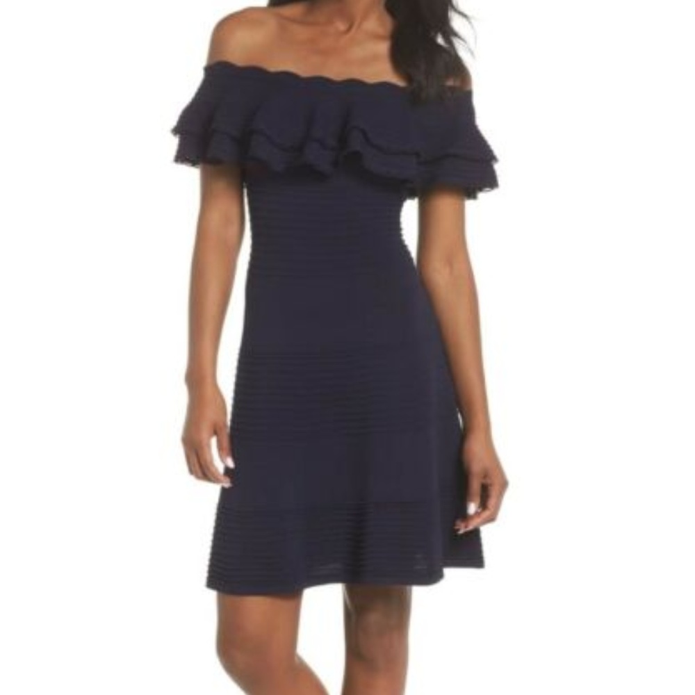 Off the Shoulder Fit & Flare Dress